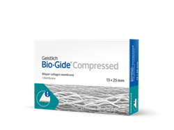 Bio-Gide Compressed 13x25 мм спресованная резорбируемая двухслойная барьерная мембрана повышенной плотности 500362 - фото 4587