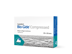 Bio-Gide Compressed 20х30 мм спресованная резорбируемая двухслойная барьерная мембрана повышенной плотности - фото 4589